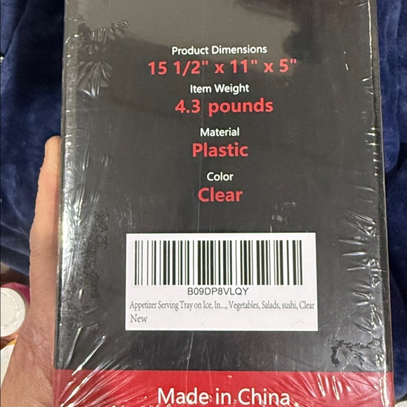 Flip Lid Ice Chill Tray - Clear Food & Ice Serving Tray - Picture 5 of 6